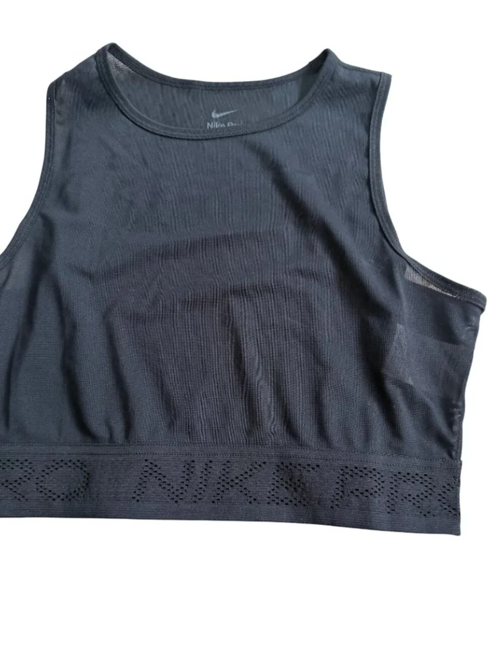 NIKE Black Mesh Sports Bra Size Medium NEW NWT
